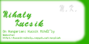 mihaly kucsik business card
